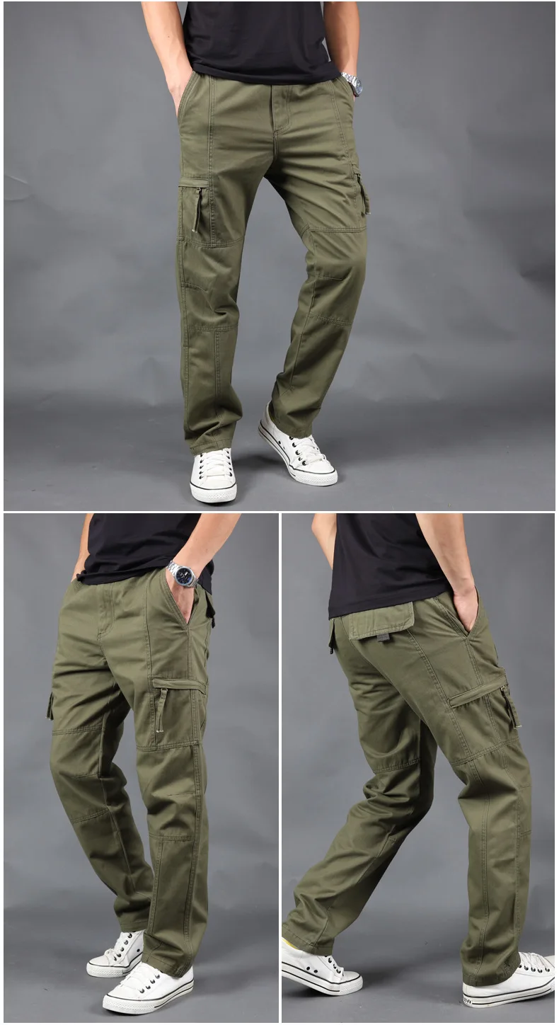 QIQICHEN брюки карго мужские рабочие мужские брюки мульти-карман хлопок Военная Тактическая верхняя одежда джоггеры брюки мужские плюс размер S-4XL