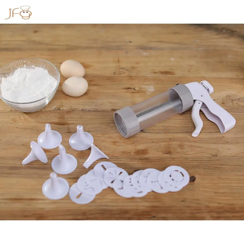 

Cookies Tools Cake Biscuit Machine Making Cookie Pump Stainless Steel Plastic Presses Gun Set12 Discs Mould 6 Cookie Decorating