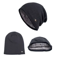 Горячая Распродажа плюс бархатная шапка вязанная Толстая ветрозащитная теплая удобная Мужская зимняя уличная простая дизайнерские шляпы IE998