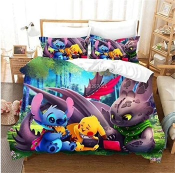 

Hot Game Pokemon Elegant Pattern Bedding Set 3d Digital Printing Duvet Cover Set Pillowcase Europe/Australia/USA Queen King Size