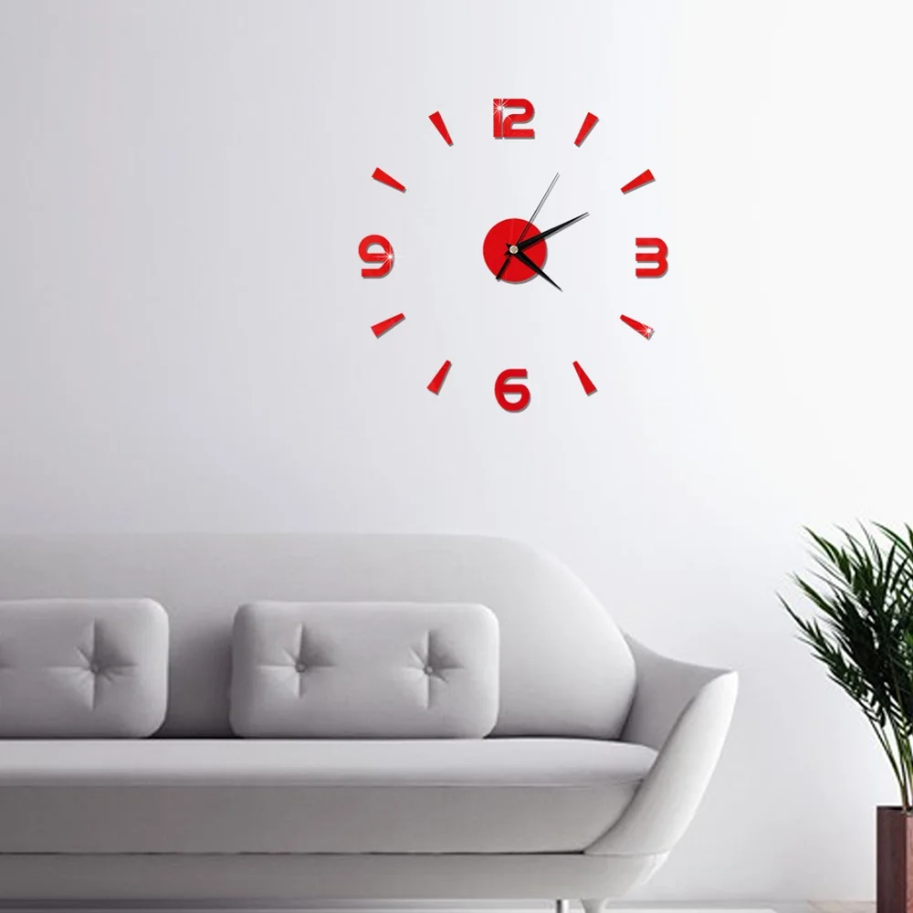 2019 New 3D Wall Clock Mirror Wall Stickers Fashion Living Room Quartz Watch DIY Home Decoration Clocks Sticker reloj de pared 18