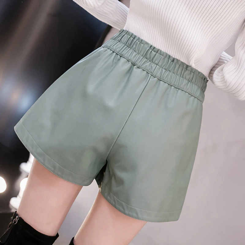 High Waist Wide-Leg Shorts-4