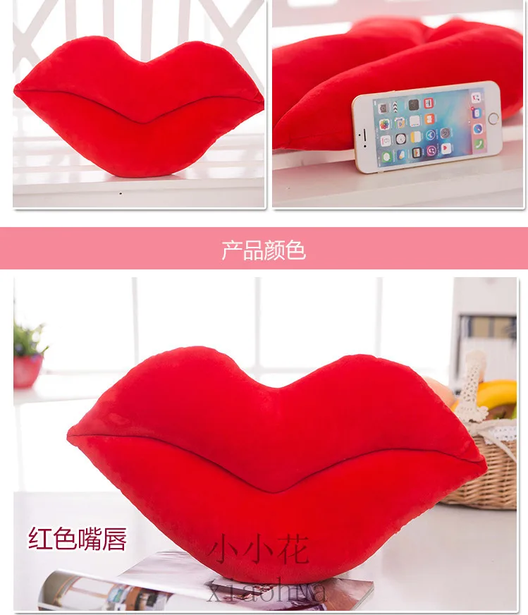 Creative Lips Pillow Plush Toys Lip Red Cushion Lumbar Support Pillow Wedding Girl'S Gift