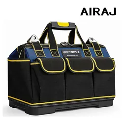 AIRAJ Bolsa de herramientas de gran capacidad, resistente al desgaste, impermeable, tela Oxford 1680D, bolsa de viaje de electricista de 17/2021 pulgadas, 19/21