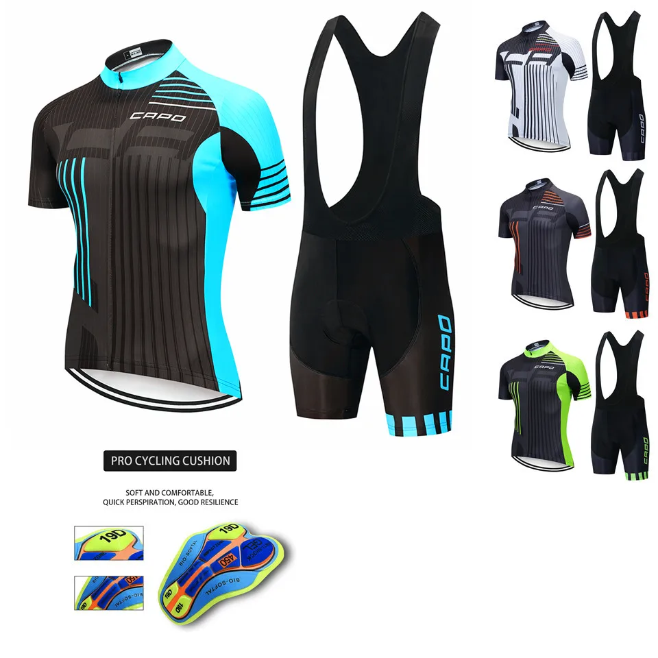 2020 NEW CAPO Pro Cycling Jerseys Set Summer Cycling Wear Mountain Bike Clothes Bicycle Clothing MTB Bike Clothing Cycling Suit
