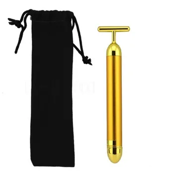 

Technology 24K Beauty Bar Golden Energy Face Massager Beauty Care Vibration Facial Massager Face Slimming 1PC