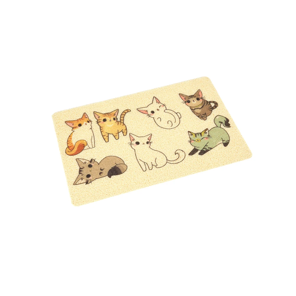 Universal Accessories Animal Pattern Easy Clean Home Rectangle Pet Mat Soft Cushion Cat Litter Thickened Indoor Anti Slip