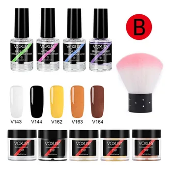 

Nail Art Set Nail Infiltrating Powder Base&Top Coat Brush Restorer Nail Brush Activator Kit New