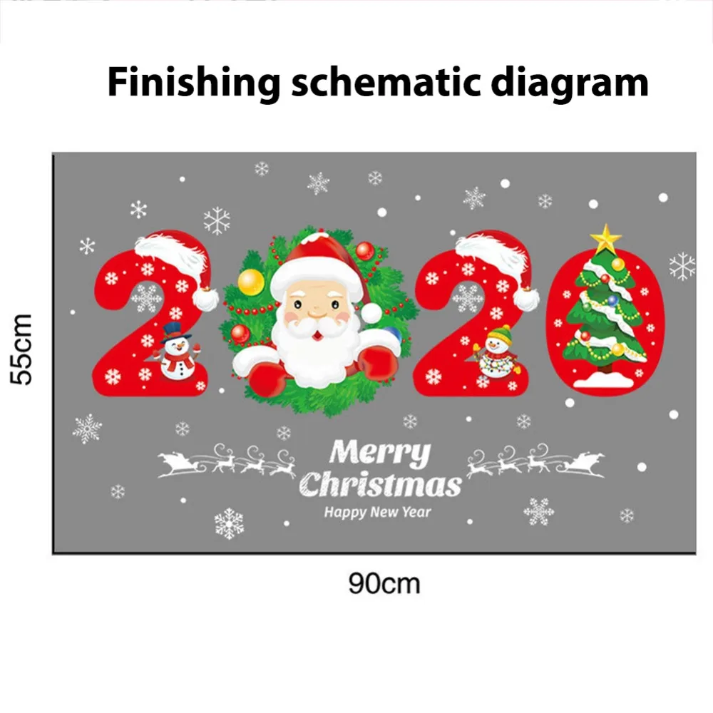 Christmas Decoration For Windows Stickers Merry Christmas Wall Sticker Household Removable Glass Window Wall Sticker New Years