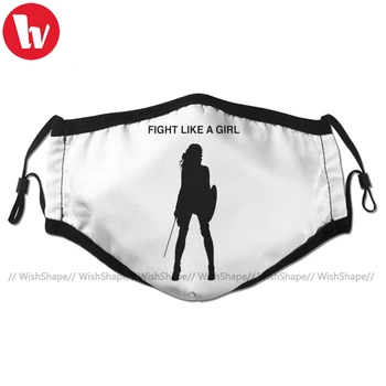 

Wonder Woman Mouth Face Mask Fight Like A Girl Facial Mask Kawai Cool with 2 Filters for Adult