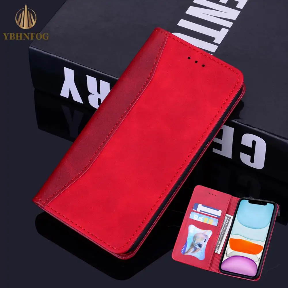 De lujo de negocios Flip caso para Samsung Nota 9 10 Nota 20 Ultra J3 J5 J7 2016 M11 M30S M31 M51 Funda de cuero de bolsa de cartera