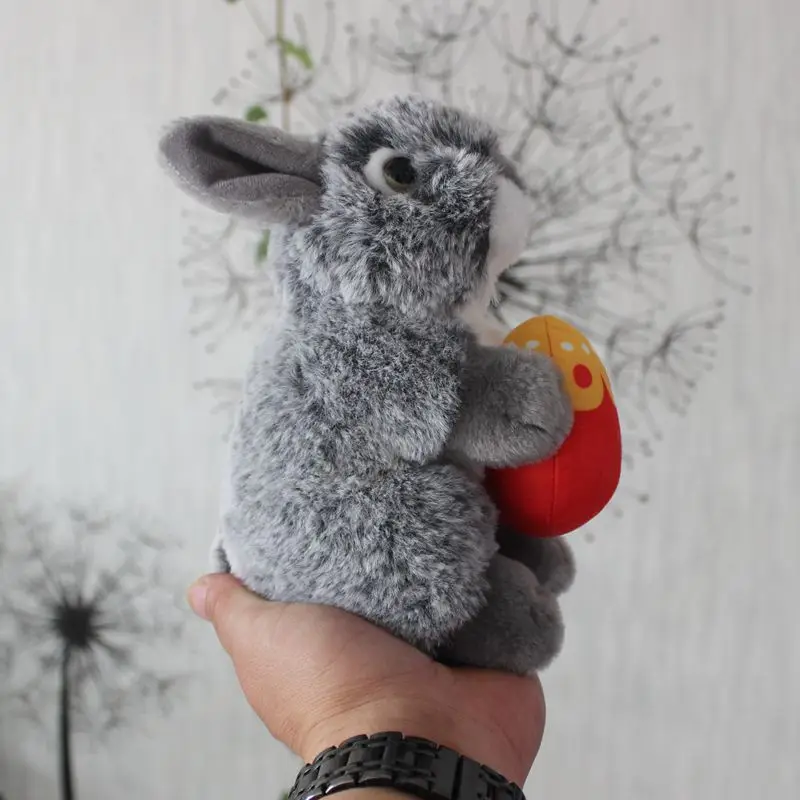 Подарки на Пасху, Милые серые кролики, кукла, настоящая жизнь, плюшевые игрушки, мягкая игрушка в виде животного, рождественский подарок