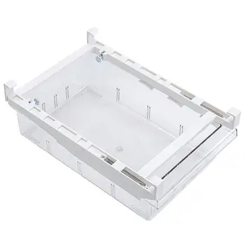 

1Pc Refrigerator Drawer Storage Box Retractable Box Drawer-Style Design Avoid Tainting Smell Transparent PET Beige