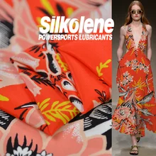 19 Осенняя Новинка 140 см Ширина 18momme шелк крепдешин брендовая ткань женское платье с принтом модная ткань Сделай Сам шитье