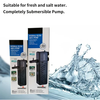 

New 4 In1 Aquarium Fish Tank Water Pump Safe Energy-Saving Adjustable Versatile Internal Purifier Filter Oxygen Wave Power