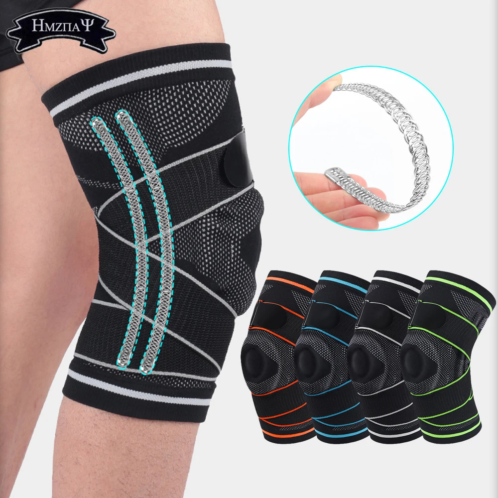 

Men's Sports Spring Knee Pads Breathable Support Bandage Compression Patella Running Basketball Bandage Protective Gear 1PCS