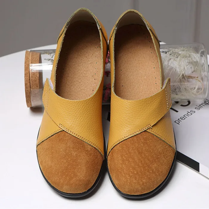 Women Suede Loafers Comfy Slip-on Soft Sole Casual Breathable Flats Shoes C55