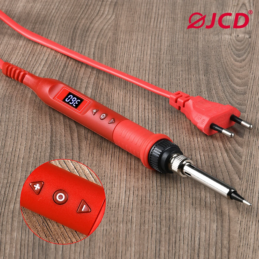 JCD 908U Electric Soldering Iron 80W 220V/110V With Switch Multi-function button Adjustable Temperature Iron Welding Tools
