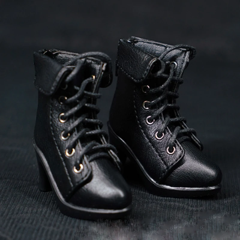 

New Style 1/3 1/4 BJD Black Heels Boots Leather Shoes For Doll SD BJD Fashion Shoes Doll Accessories