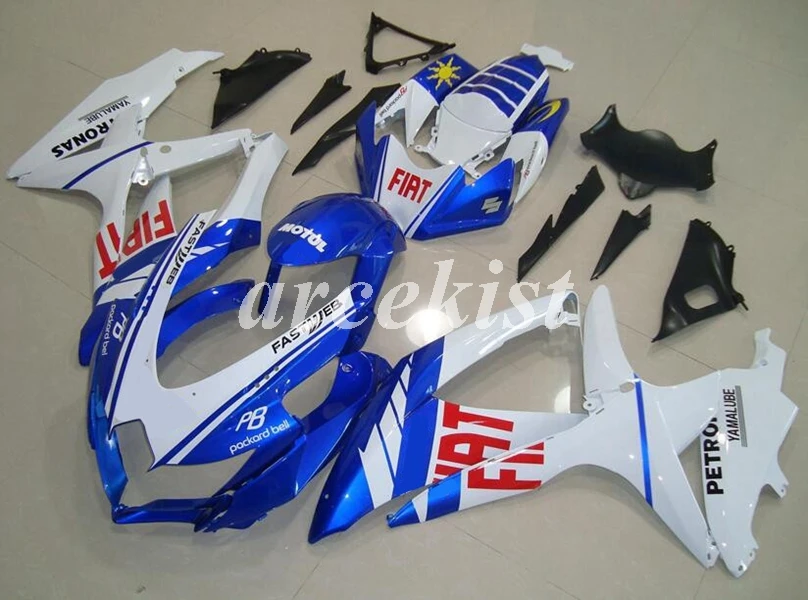 4 подарки ABS литья под давлением полный обтекатель комплект подходит для Suzuki GSX-R600 R750 600 750 K8 2008 2009 2010 08 09 10 красный синий белый