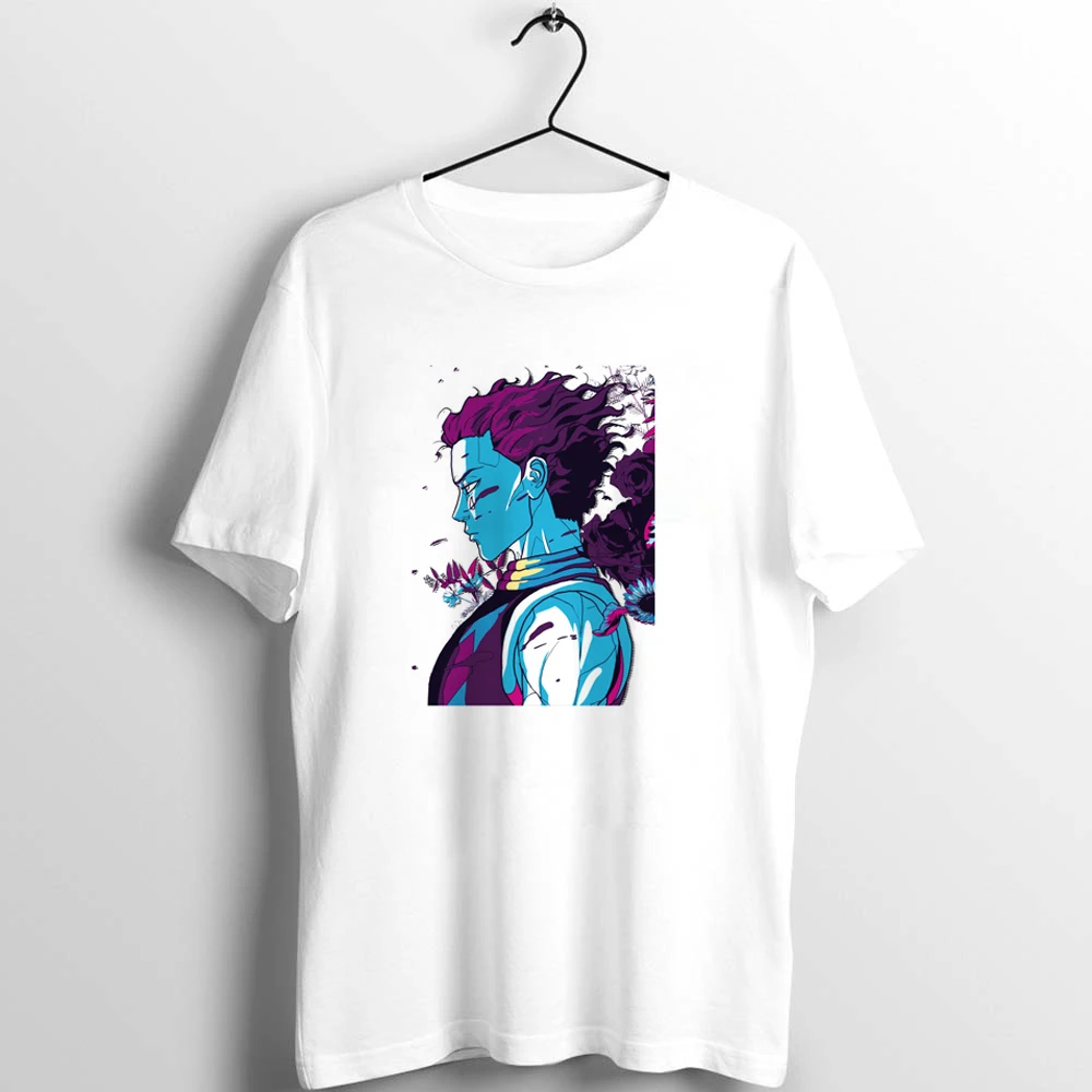 

HISOKA MOROW Anime T Shirts Unisex Men and Women Tops basic white color print T-shirt Short Sleeve for summer Casual clothing