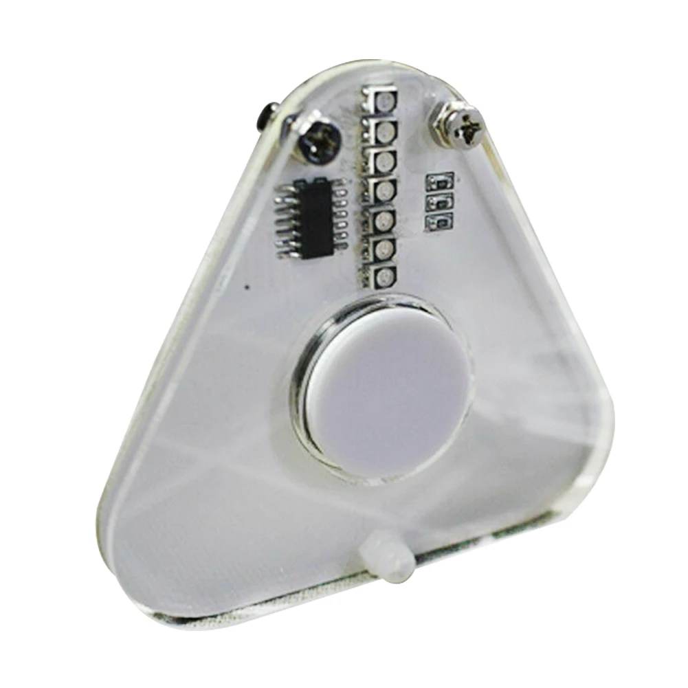 Вращение Прочный ручной маленький акриловый POV интересный DIY ручной Спиннер SMD Обучающий набор круглый треугольник RGB Led