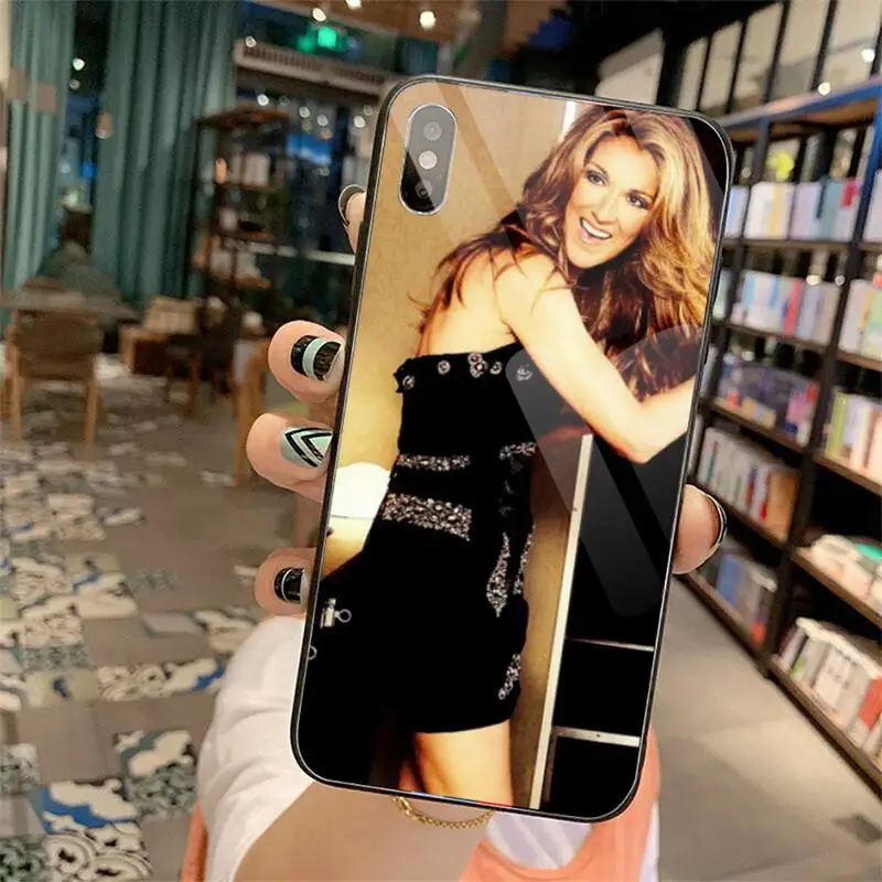 iphone wallet case Kính Mát Nữ Celine Dion Ốp Lưng Điện Thoại Kính Cường Lực Cho Iphone 5C 6 6S 7 8 Plus X XS XR 11 PRO MAX clear phone cases