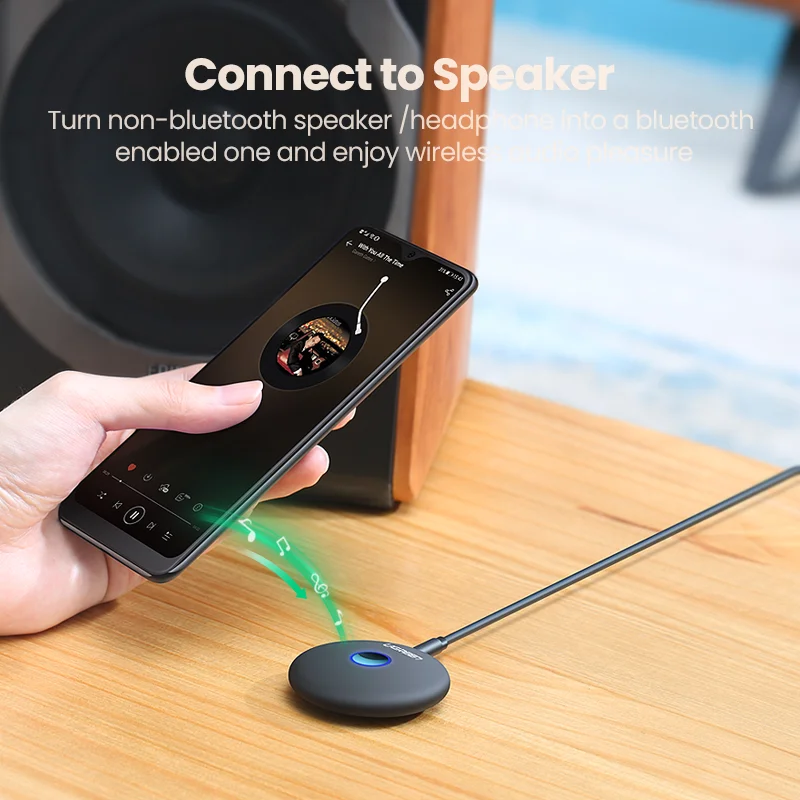 Ugreen Bluetooth 5 0 Transmitter Receiver aptx Adapter 3 5mm jack Audio For TV Headphones PC Music Receptor AUX Bluetooth 3 5 mm