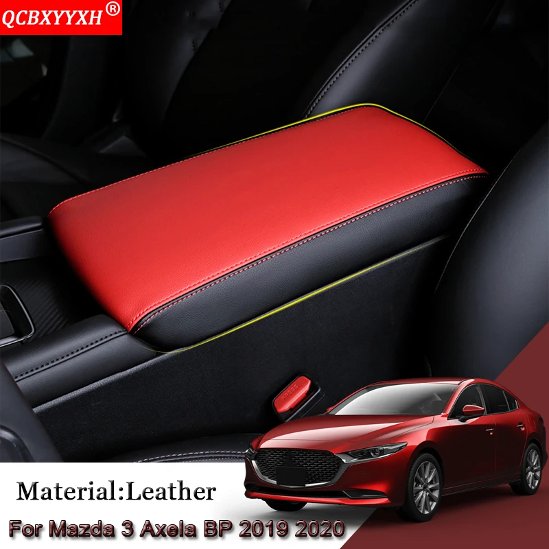 Автомобильный Стайлинг, автомобильный коврик, кожаный чехол для хранения, защитная подушка, сиденье, подлокотник, коробка, коврик, автомобильные аксессуары для Mazda 3 BP Axela