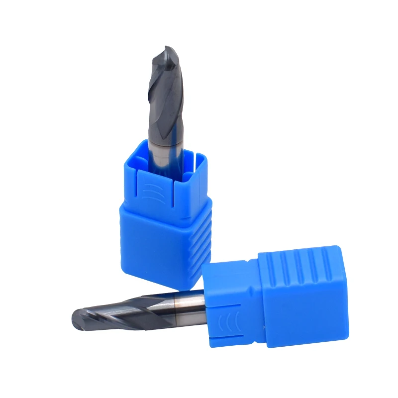 GULING 6 pcs/set R0.5 R0.75 R1 R1.5 R2 R3 Real HRC45 For 2 Flutes Ball Nose End Mill Milling Cutter CNC Router Bits Set | Инструменты