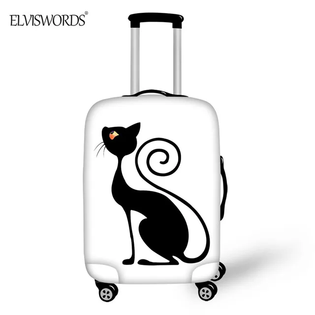 ELVISWORDS Cut котенок чемодан защитный чехол стрейч Толстый водонепроницаемый мультфильм печати дорожные аксессуары для чемодана протектор - Color: CC1882l