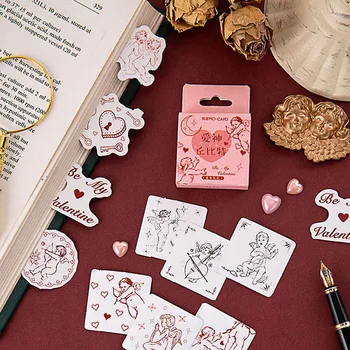 

46Pcs Kawaii Stationery Stickers Cute Cupid Stickers Love Sticker For Kids DIY Decor Scrapbooking Diary Albums Supplies