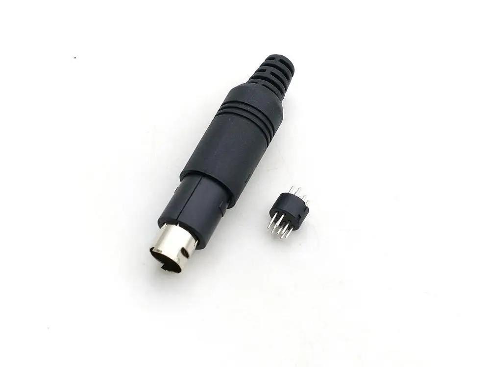 1 шт. 9 контактный штекер мини Din разъем для пайки|connector din|connector mini dinconnector pin |
