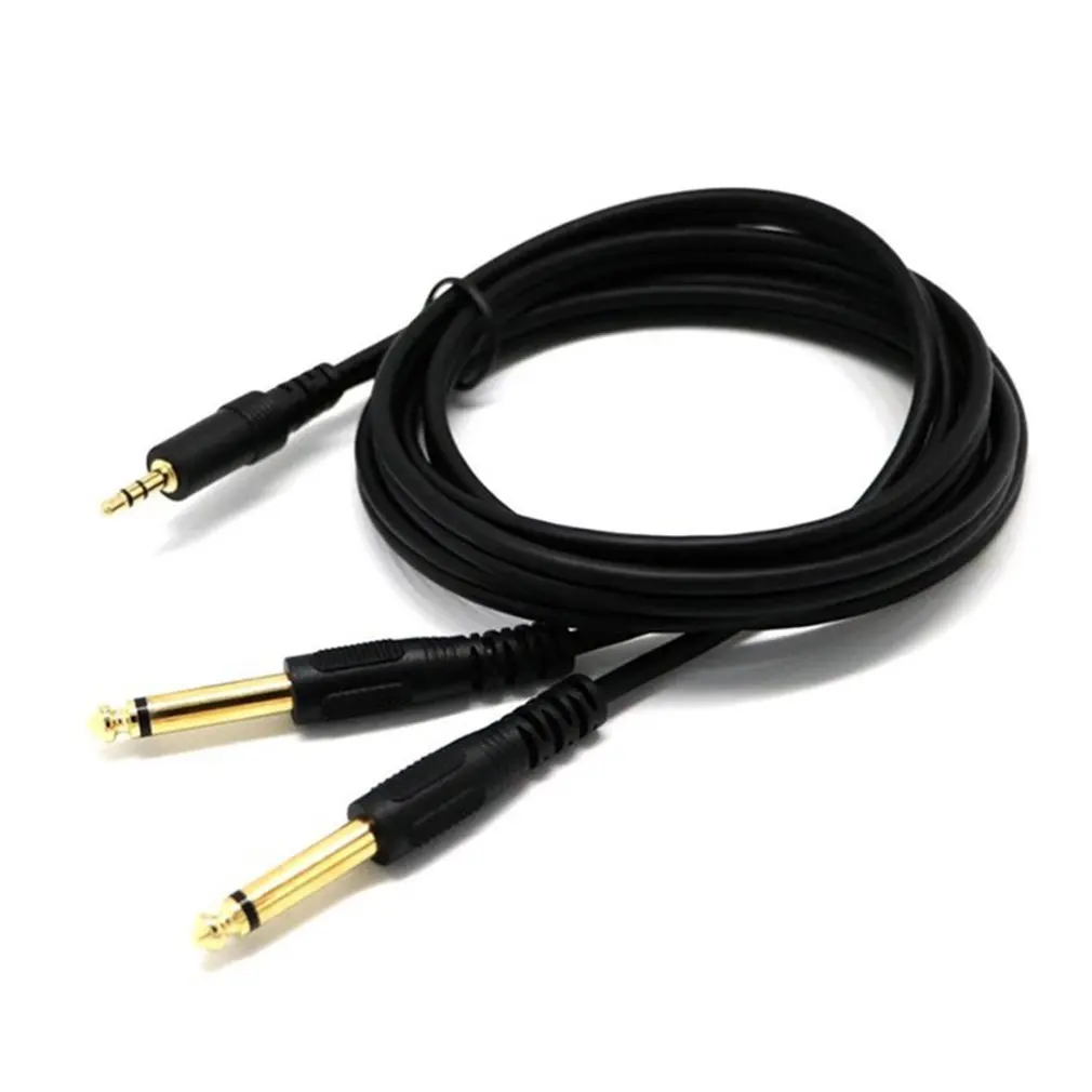 

Good Application 3.5mm Male Stereo to 2x 6.35mm Male Mono Y Splitter Audio Cable Adapter for Phone to Mixer Oct26 dropshipping