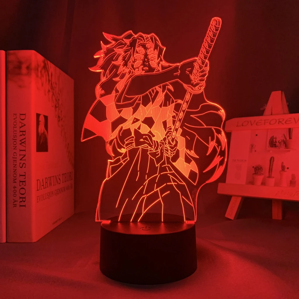 Anime Led Light Kimetsu No Yaiba Kokushibo for Bedroom Decoration Night Light Gift Manga 3d Lamp Demon Slayer Room Decor home depot dinosaur light