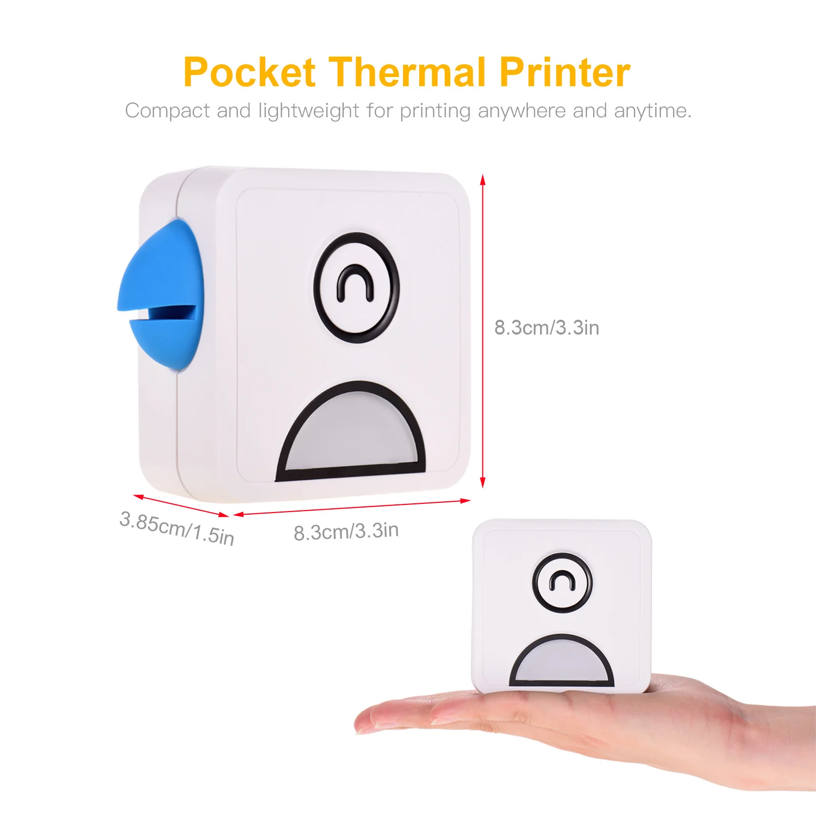 Poooli L1 Pocket Thermal Photo Printer 200dpi Portable BT Wireless Receipt Label Sticker Maker for Work Plan Memo Study Notes