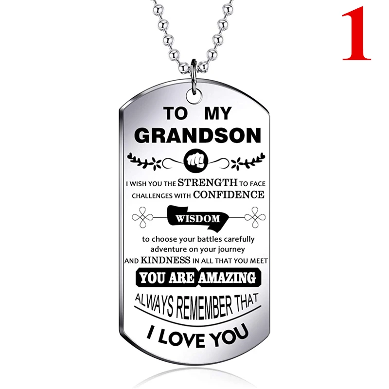 grandson dog tag necklace