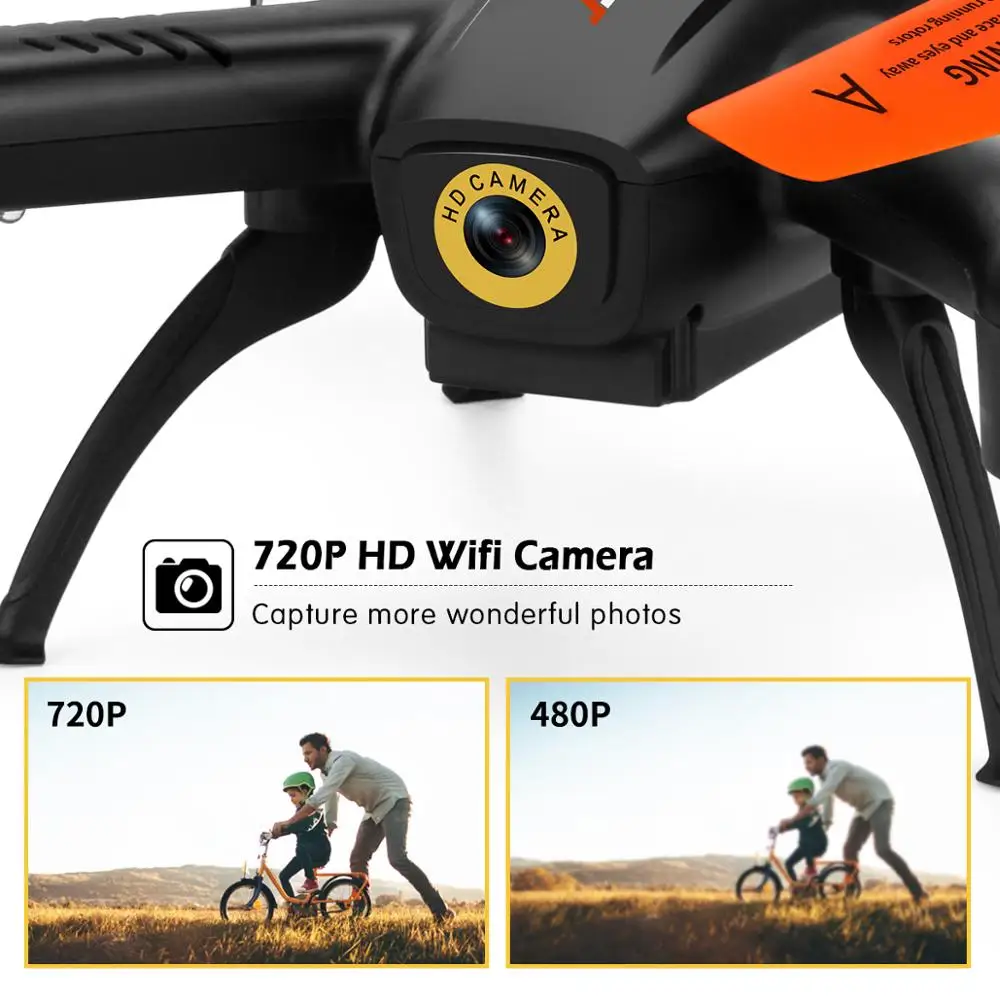 JJRC H72 RC Квадрокоптер камера Дрон 720P Wi-Fi FPV с высоким удержанием Безголовый режим один ключ возврат Дрон вертолет для детей стабильный полет