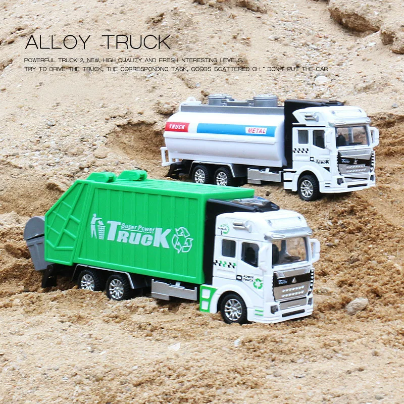 Мини 1:48 масштаб мусоровоз Diecasts& игрушечные транспортные средства модель высокая моделирования инерция мусора Автомобили Модель Коллекция игрушки для детей