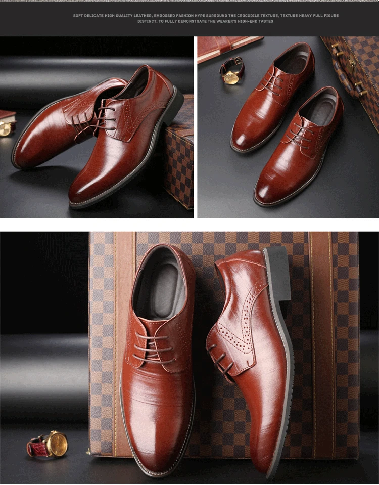 Мужские туфли-оксфорды; кожаная мужская обувь в деловом стиле; Новинка года; деловая Обувь На Шнуровке; Мужская обувь размера плюс