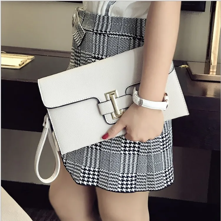 

Bag Women's 2019 New Style Carrying Women's Envelope Clutch Bag PU Leather Single-shoulder Crossbody Bag WOMEN'S Bag a Generatio