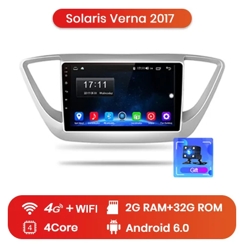 Junsun V1 2G+ 32G Android 9,0 для hyundai solaris Verna автомобильный Радио Мультимедийный видео плеер gps RDS 2 din dvd - Цвет: 2-32GB for 4G