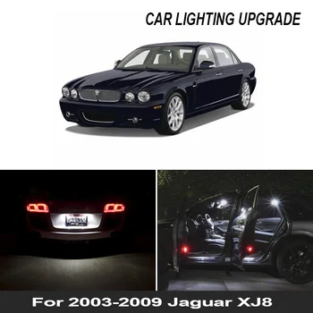 

17x White LED Light Bulbs Interior Package Kit No Error For 2003-2009 Jaguar XJ8 Map Dome Trunk License Plate Lamp Car Styling