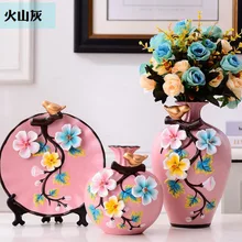 3 шт. для одного набора керамическая ваза Европа ручной работы цветок свадебные вазы для цветов украшение дома настольные аксессуары держатель для растений