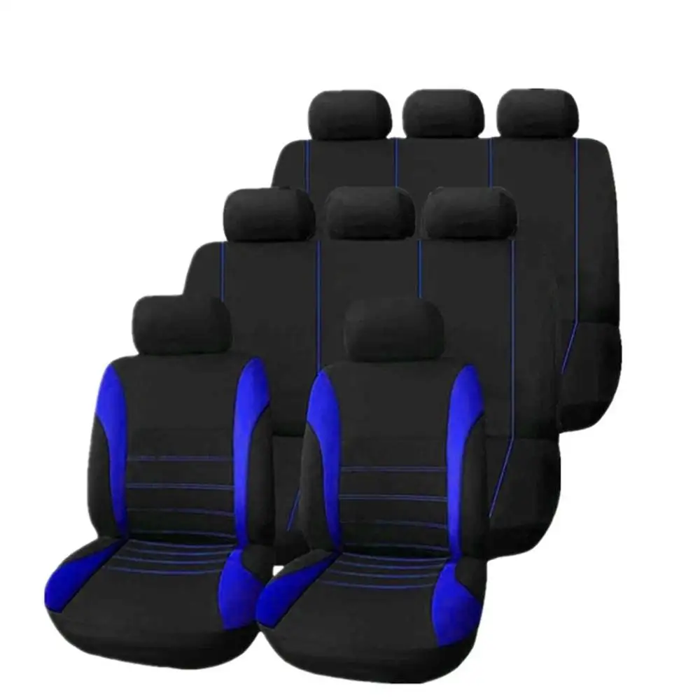 8-Seat полный комплект Автомобильная защита сиденья Крышка автомобильные чехлы для сидений универсальные Brethable автомобильные аксессуары автостайлинг