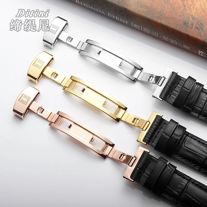Ремешок из коровьей кожи для часов Tisso 1853 T41 Locke PRC200 T461 T17 19 мм черный аксессуары
