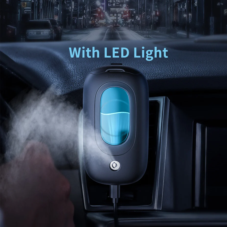  Baseus Car Air Humidifier Portable Diffuser with Magnetic Car Air Vent Mount Holder Aromatherapy Ai