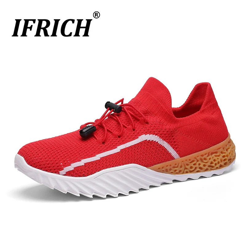 

Summer Red Male Sport Shoes Breathable Running Shoes for Men Brand Flywire Mens Sneakers Anti-Slippery Men Athletic Shoes