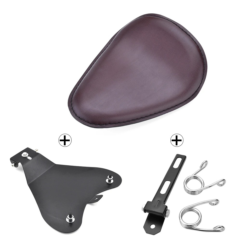 JAER Motorcycle Retro Solo Seat Pad Saddle Cover Baseplate Bracket Springs for Harley Sportster Honda Yamaha Kawasaki Suzuki | Автомобили