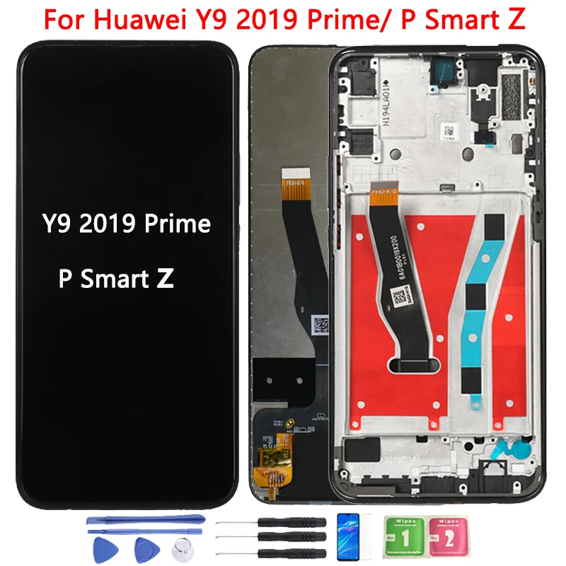 Оригинальный ЖК-дисплей P Smart Z для Huawei Y9 2019 Prime с рамкой цифровой преобразователь